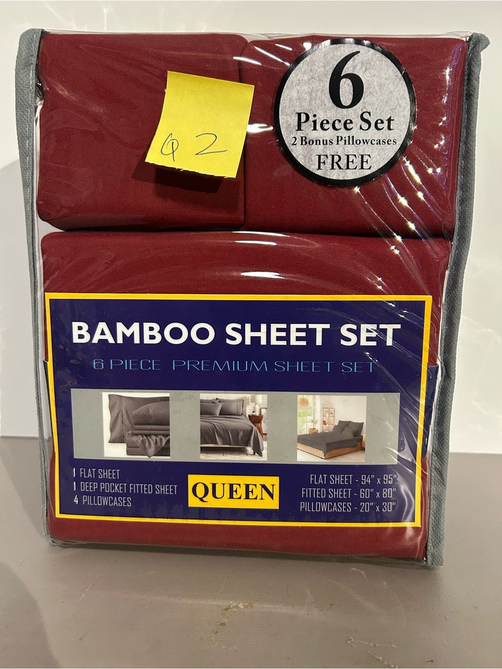 Bamboo Sheet Set - Queen - Burgundy